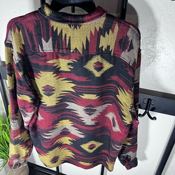 BP shacket button down long sleeve shirt western Navajo print size medium - Picture 5 of 14